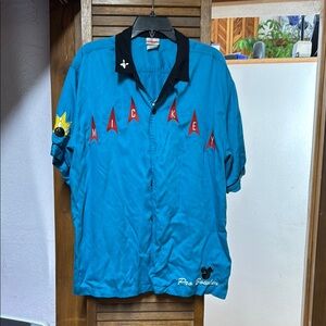 Pro Bowler Blue Shirt with Red Accents